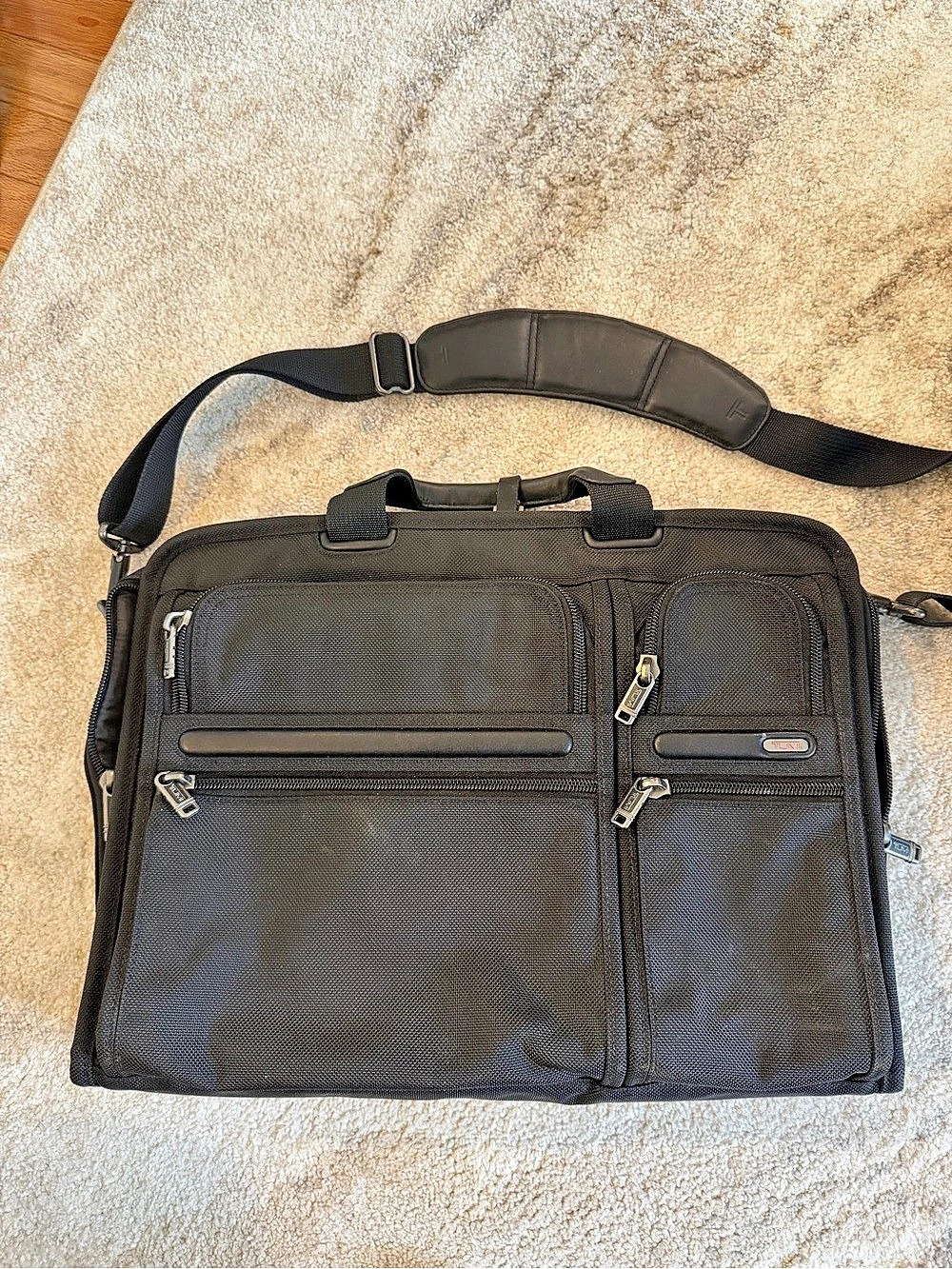 Tumi Alpha Expandable Organizer Laptop Brief Black